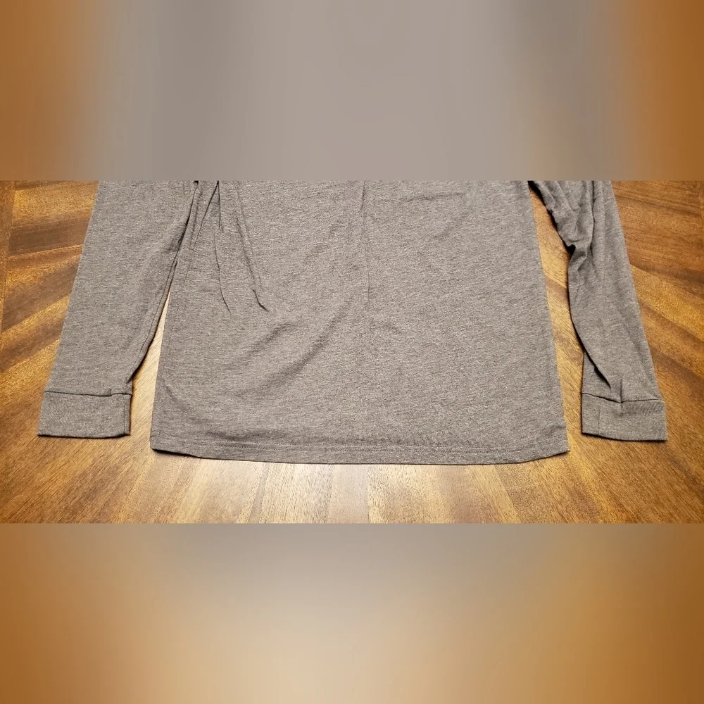 Adidas Amplifier Mens Gray Long Sleeve Shirt Size S